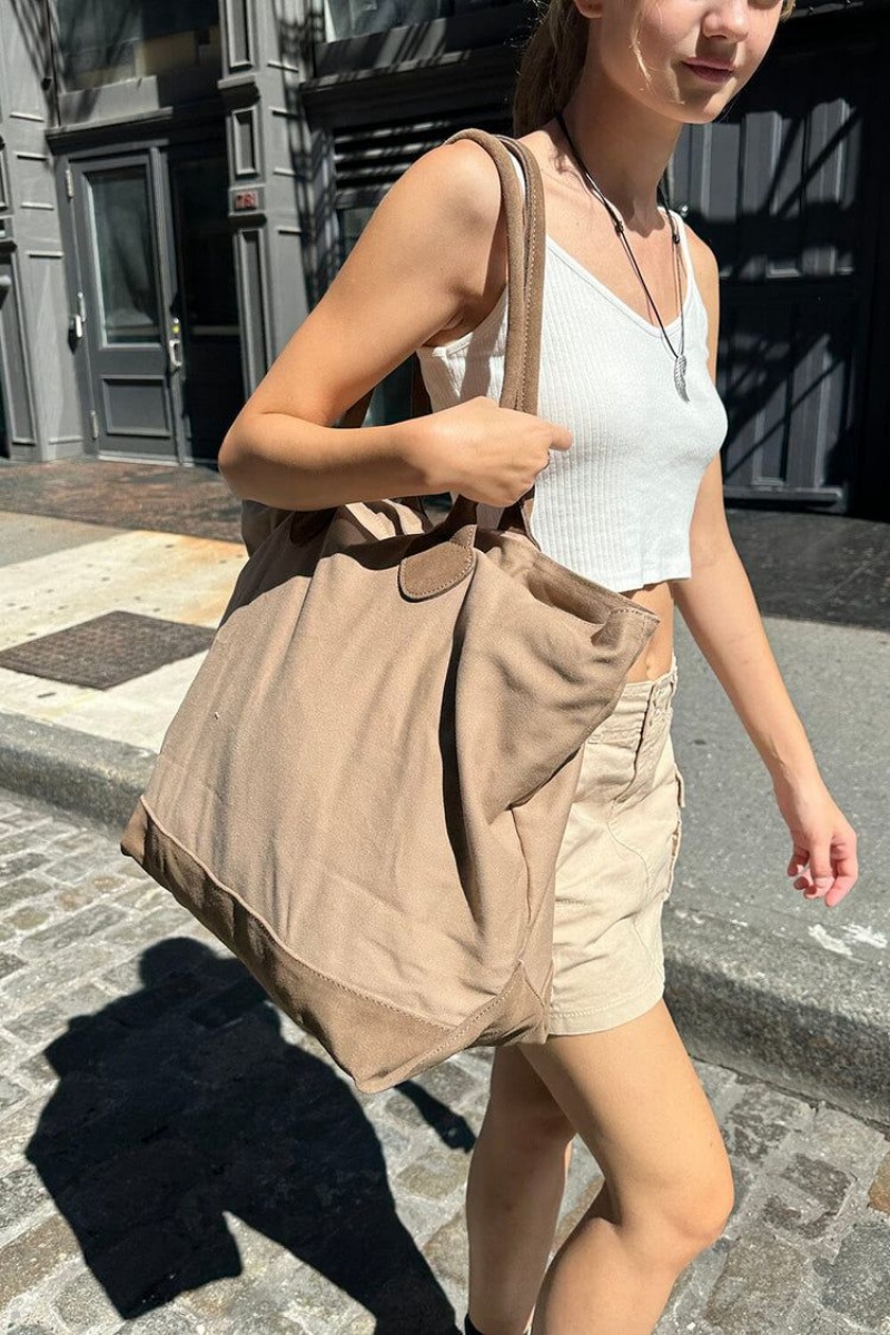 Sacs Fourre Tout Brandy Melville BM Beige | BZA-63237305